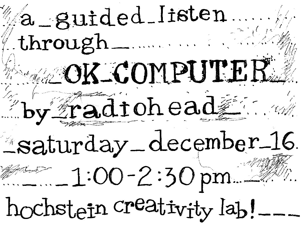 Creativity Lab Pop-Up: Guided Listening with Dave: OK Computer by Radiohead